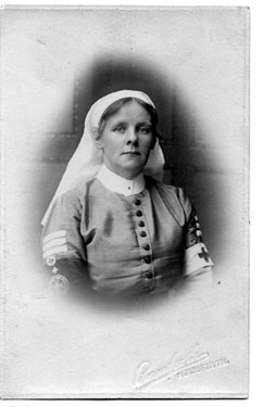 Bamforth Postcard - Matron Mrs A. H. Roberts, Holmfirth Auxilliary War Hospital.
