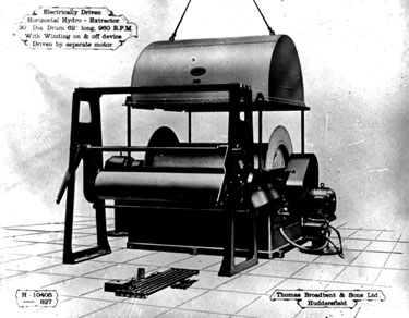 Thomas Broadbent & Sons Ltd: electrically-driven horisontal hydro-extractor