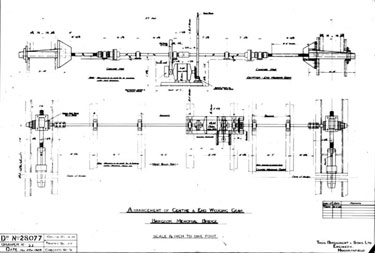 Thomas Broadbent & Sons Ltd - Diagram. Arrangement of Centre and End Wedging Gear, Bangkok Memorial Bridge