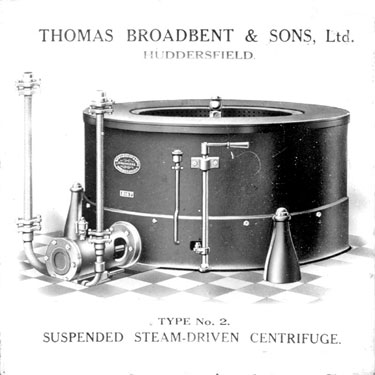 Thomas Broadbent & Sons Ltd - Diagram. Suspended Steam-Driven Centrifuge