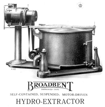 Thomas Broadbent & Sons Ltd - Self-Contained, Suspended, Motor-Driven Hydro-Extractor