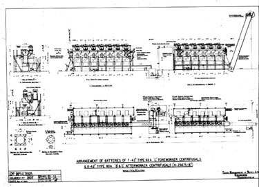 Thomas Broadbent & Sons Ltd - Diagram showing Arrangement of Batteries of 7-42
