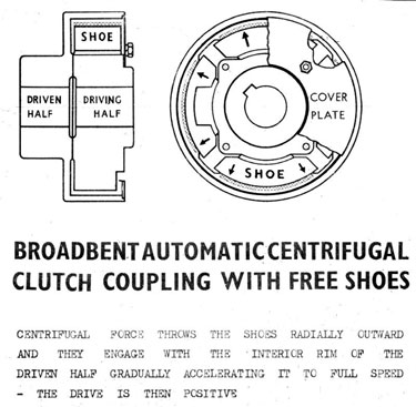 Thomas Broadbent & Sons Ltd - Broadbent Automatic Centrifugal Clutch Coupling with Free Shoes