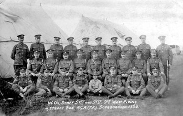 214 Battery Royal Artillery, Huddersfield Territorial Army, Scarborough: W.O's Staff Sgts. and 9th West Riding of Staffs B.O.E., R.G.A. (T.F.).