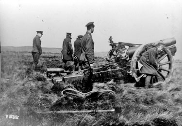 214 Battery Royal Artillery, Huddersfield Territorial Army - Redesdale Camp - a sub at firing practice