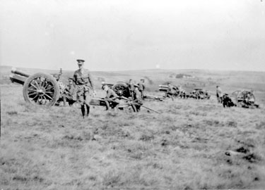 214 Battery Royal Artillery, Huddersfield Territorial Army - Redesdale Camp - on the range during firing practice