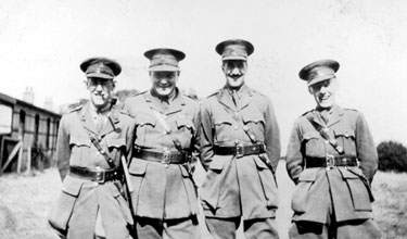 214 Battery Royal Artillery, Huddersfield Territorial Army - Catterick Camp - Capt. Dawson, Major Jackson, Lts. Holdsworth and Orr