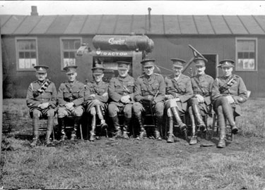 214 Battery Royal Artillery, Huddersfield Territorial Army - Drill Hall, Springwood - BSM Brooke, Lt Orr, Capt Dawson, Major Jackson, Capt Penfold, Lt Baxter, Lt Holdsworth, BSM Munro