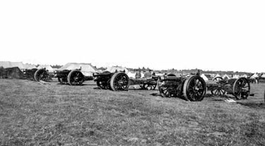 214 Battery Royal Artillery, Huddersfield Territorial Army - Bridlington Camp - The Gun Park.