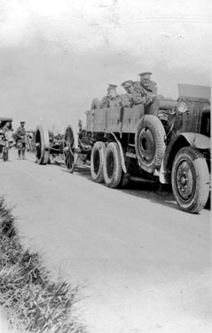 214 Battery Royal Artillery, Huddersfield Territorial Army - Bridlington Camp - Going home via Burtan Agnes