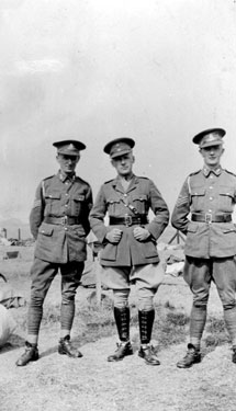 214 Battery Royal Artillery, Huddersfield Territorial Army - Sgt. Small, Lt. Orr and Sgt. Fox