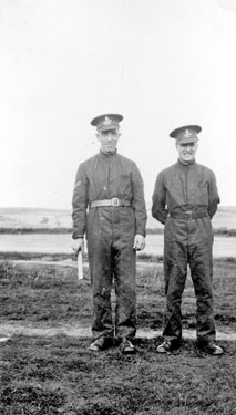 214 Battery Royal Artillery, Huddersfield Territorial Army - Redesdale Camp - B.C.A. Bdr. Carter, G.P.O.A. Wilson