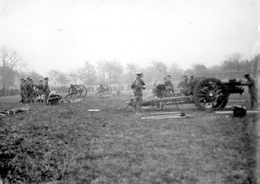 214 Battery Royal Artillery, Huddersfield Territorial Army - 214 Battery, Firing Royal Salute of 31 Guns, Greenhead Park, Coronation Day
