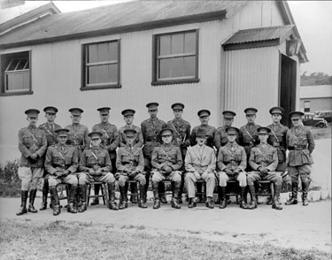 214 Battery Royal Artillery, Huddersfield Territorial Army - Penally Camp - Officers 54th Medium Brigade R.A. (T).