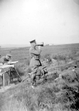214 Battery Royal Artillery, Huddersfield Territorial Army - Redesdale - Capt. Mellor at Command Post