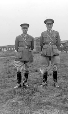 214 Battery Royal Artillery, Huddersfield Territorial Army - Redesdale - Col. Moxon and Capt. Walker adj.