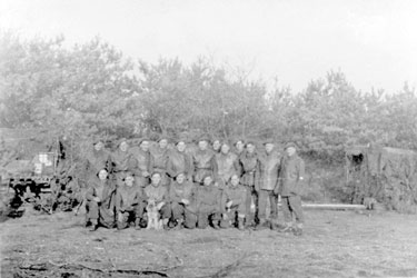 214 Battery Royal Artillery, Huddersfield Territorial Army - Sgt. Maj. Gordge and A Troop, Holland, Xmas