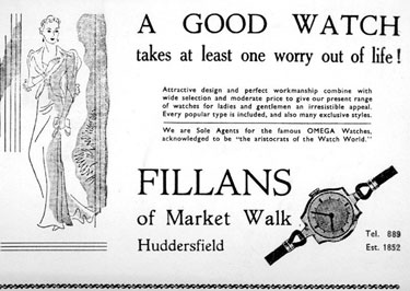 Messrs. Fillans & Sons Ltd, Jewellers, No.2 Market Walk - Advert Messrs. Fillans
