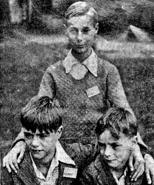 Young evacuees, children of Hoover Employees sent to USA in WWII - Refugee Children: The Hardys: John (11), Charles (13) and James (7) of Hanwell, North London. Placed with different families in North