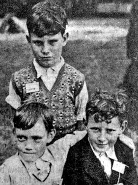 Young evacuees, children of Hoover Employees sent to USA in WWII - Refugee Children: The Cornishes: Arthur (6) son of Fred of Ruislip, Middx. and David (10), Dennis (8), orphan brothers of Fred who wa