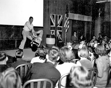 Young evacuees, children of Hoover Employees sent to USA in WWII: entertainment at Thankgiving