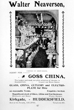 Walter Neaverson, China, Glass etc., Kirkgate