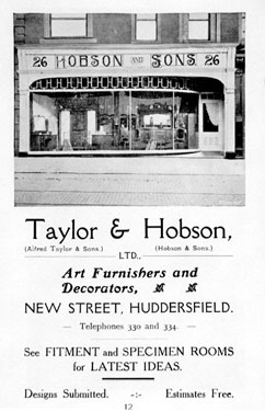 Taylor & Hobson - Art Furnishers and Decorators, New Street