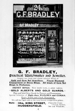 G. F. Bradley, Watchmaker & Jewellers, 24A King Street