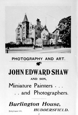 John Edward Shaw & Sons, Photography & Art (Miniture Painters and Photographers), Burlington House