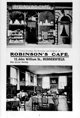 Robinson's Cafe, No.12 John William Street