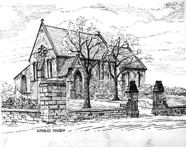 Print of Scholes Church