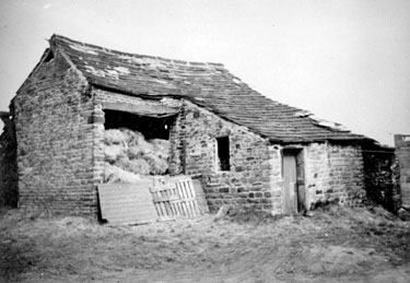 Old Barn, Low Fold - demolished in 1966, it was a crooked framed building with a stable attached.