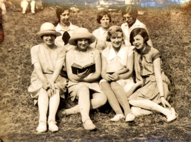 Wheelwright Grammar School Photo Album: 1920s/30s - Stuents Wheelwright Grammar School, exams over