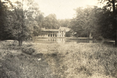 Versailles, Swiss Cottage and lake, from Wheelwright Grammar School Photo Album: 1920s/30s