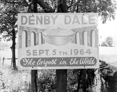 Denby Dale Pie Promotional Sign, Denby Dale, Huddersfield.