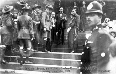 Visit of Chief Scout, Sir Robert Baden-Powell, Market Place, Dewsbury