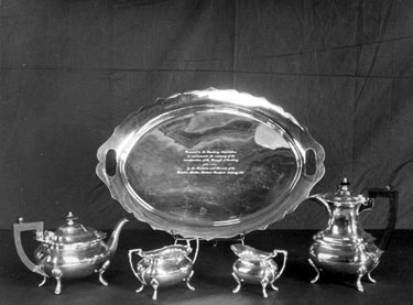 Commemorative silverware presented to the Dewsbury Corporation for Centenary of the incorporation of the Borough of Dewsbury 1862 - 1962