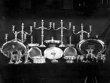 Commemorative silverware presented to the Dewsbury Corporation for Centenary of the incorporation of the Borough of Dewsbury 1862 - 1962