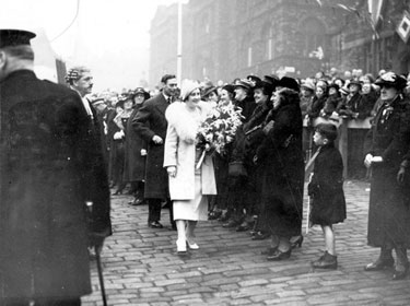 The Duke and Duchess of York (future King George VI & Queen Elizabeth, later Queen Mother), visit Batley to open Batley & District Hospital extensions