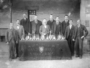 Dewsbury Hand-Bell Ringers - First Prize winners at Belle View, Manchester: 1888, 1890, 1894 and 1897