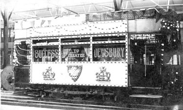 Decorated Tram celebrating the enlargement of the Borough - 