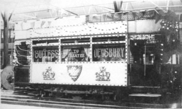 Decorated Tram celebrating the enlargement of the Borough - 