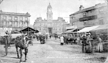Market Place and Town Hall, Dewsbury