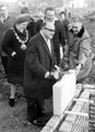 Borough of Batley 1868-1968 Centenary Album - Development of Centenary Way - laying the foundation stone
