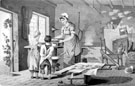Artist's impression of a 'woman making oat cakes', taken from 