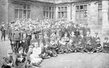 Group photograph taken at Earlsheaton School