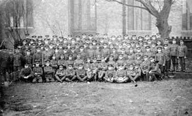 Group photo of men in uniform - Batley Territorials
