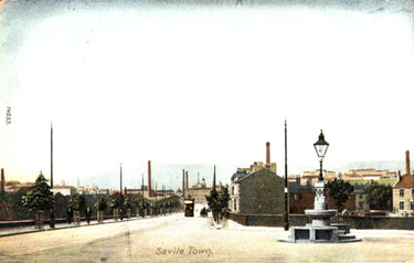 Savile Town, Dewsbury (colour postcard).