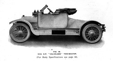 David Brown Valveless Car Cataloge - 15.8 H.P. 