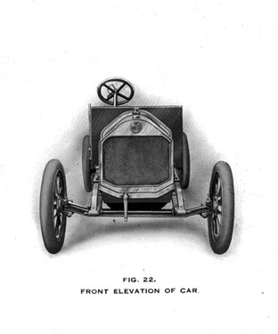 David Brown Valveless Car Cataloge - front elevation of car